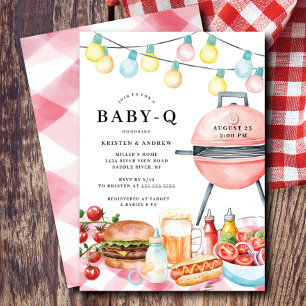 Baby Q BBQ Bash Baby Shower Invitation