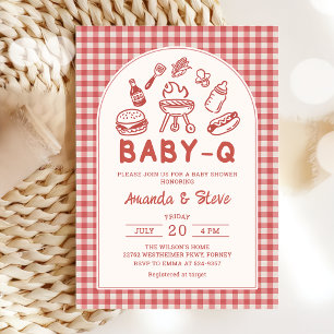 Baby Q BBQ Cookout Couples Baby Shower Invitation