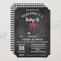 Baby-Q BBQ Party Backyard Barbecue Baby Shower  In