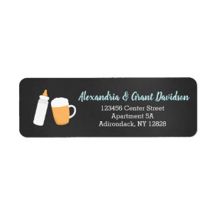 Baby Q Beer and Bottle Custom Address Labels