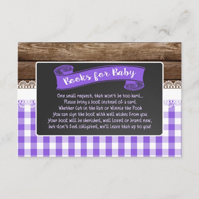 Baby Q Books for Baby Card - Purple (Front)