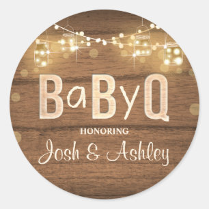Baby Q Coed BBQ Baby Shower Envelope Seal Sticker