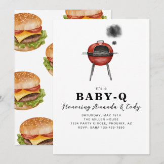 Baby-Q Cookout Baby Shower Invitation