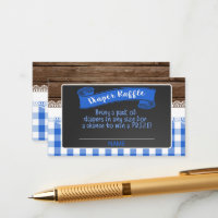 Baby Q Diaper Raffle Card - Blue