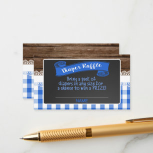 Baby Q Diaper Raffle Card - Blue