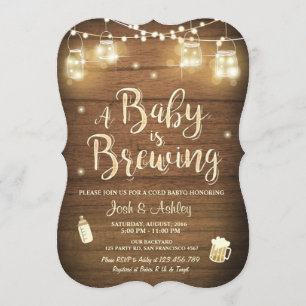 Baby Q invitation Coed BBQ Baby brewing shower