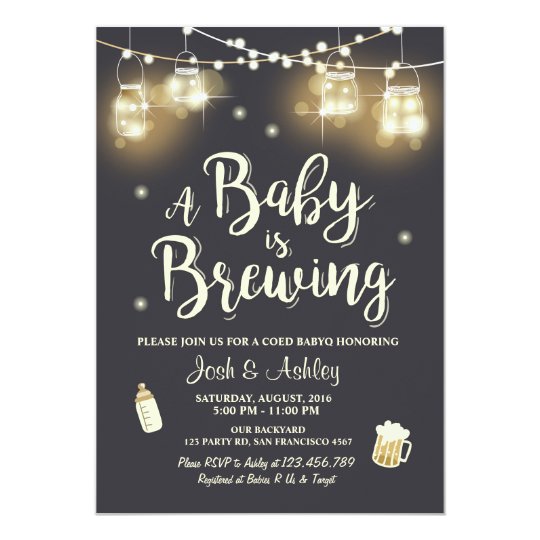 baby q invitation coed bbq baby brewing shower