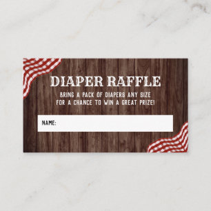 Baby Q Picnic Baby Shower Diaper Raffle Insert