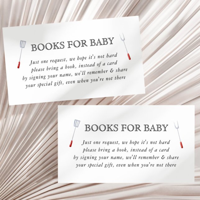 Baby-Q Picnic Backyard Baby Shower Books for Baby Enclosure Card (Creator Uploaded)