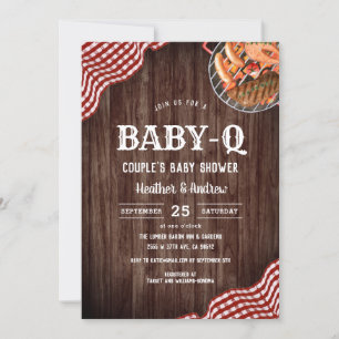 Baby-Q Picnic BBQ Couple's Baby Shower Invitation