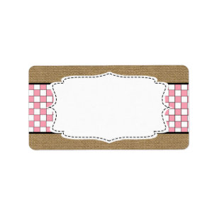 Baby Q pink blank name label