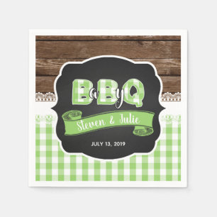 Baby Q Shower Napkin - Green