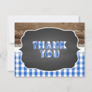 Baby Q Thank You Card - Blue