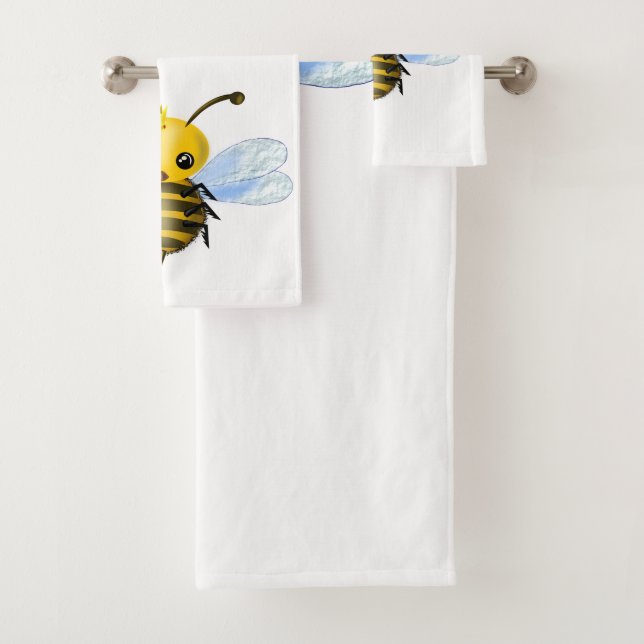 Baby Queen Bee Bath Towels - Customisable (Insitu)