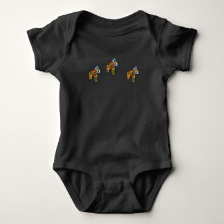 Baby Quilt Dala Horses Bodysuit