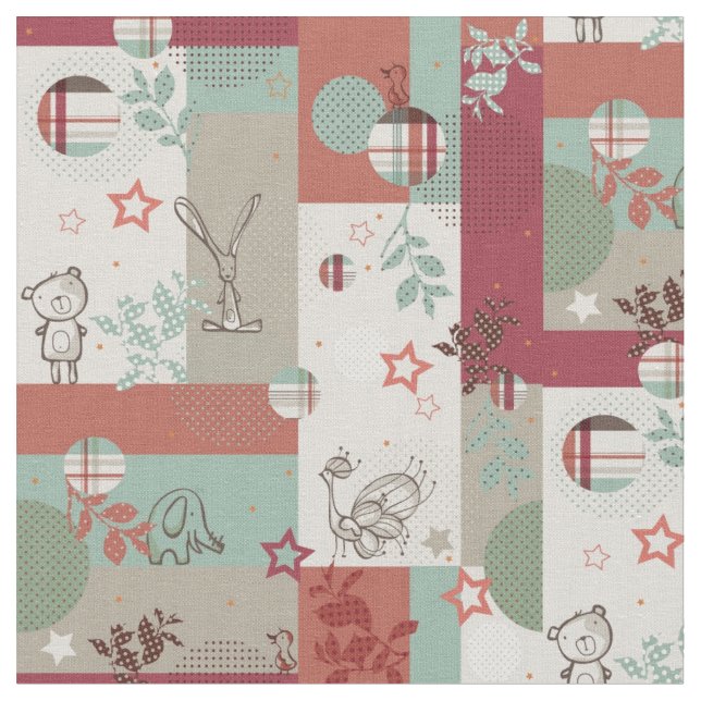 Baby Quilt Pattern 2 Fabric (Close Up)