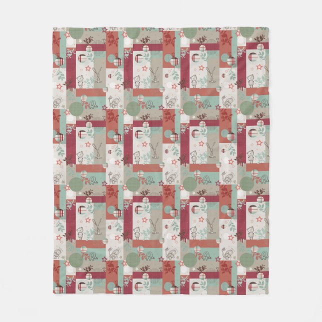 Baby Quilt Pattern 2 Fleece Blanket (Front)