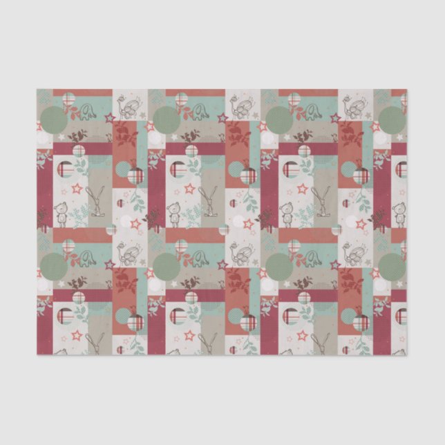 Baby Quilt Pattern 2 Tissue Paper (Front)