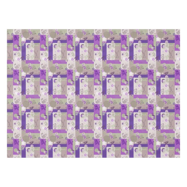 Baby Quilt Pattern Tablecloth (Front (Horizontal))