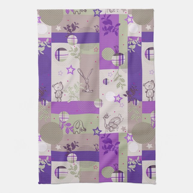 Baby Quilt Pattern Tea Towel (Vertical)