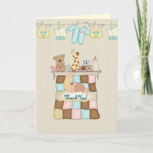 Baby Quilt Thank You Card