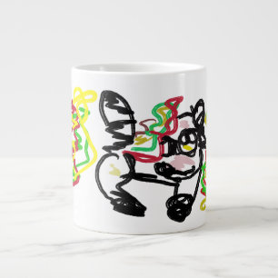 Baby Racoon Autumn Large Coffee Mug