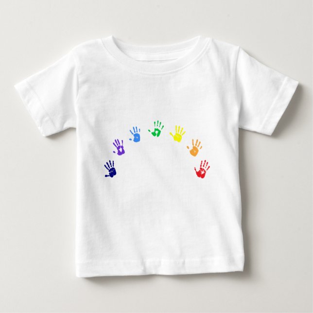 Baby Rainbow Handprint T-Shirt (Front)