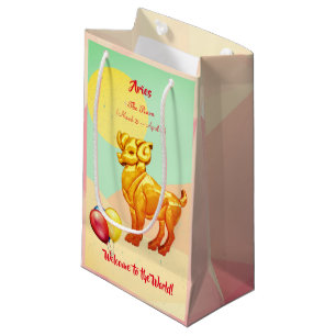 Baby Ram Aries Zodiac  (March 21-April 19) Small Gift Bag