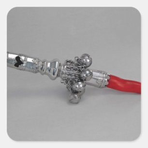 Baby rattle, Colonial Period, c.1770 Square Sticker