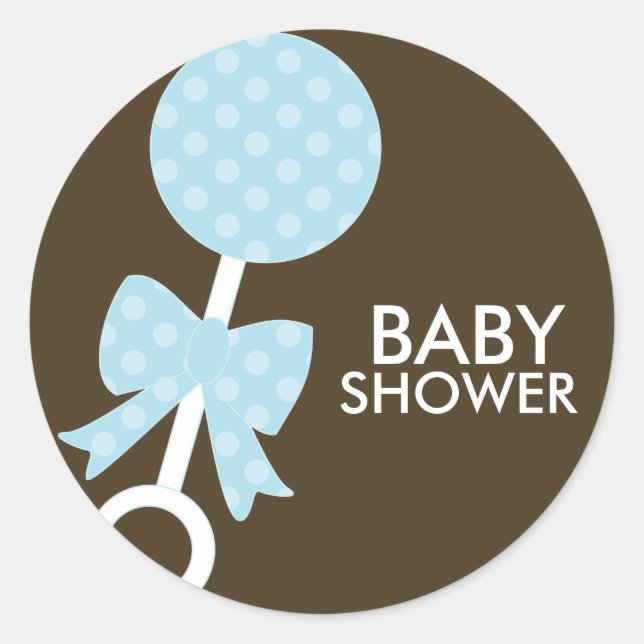Baby Rattle Shower Envelope Seals (Front)