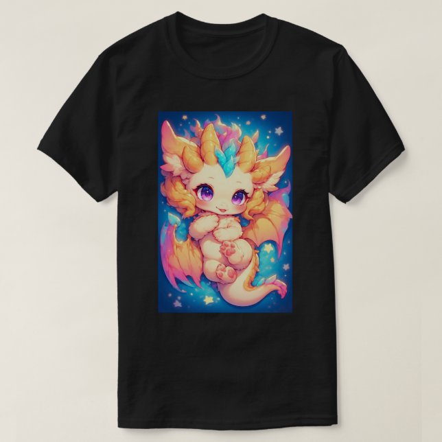 Baby Rave Dragon Anime Art 01 T-Shirt (Design Front)