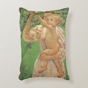 Baby Reaching for an Apple by Mary Cassatt Decorative Cushion