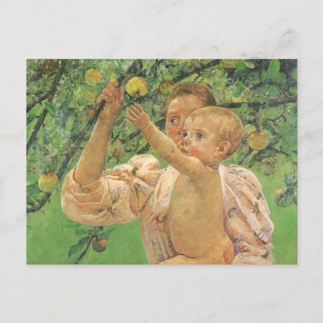 Baby Reaching for an Apple by Mary Cassatt Postcard (Front)