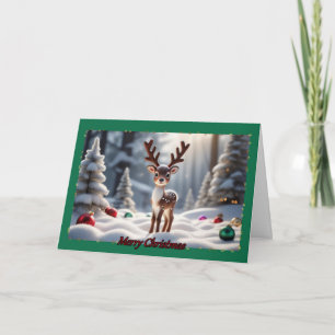 Baby Reindeer Christmas Card