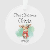 Baby Reindeer First Christmas Acrylic