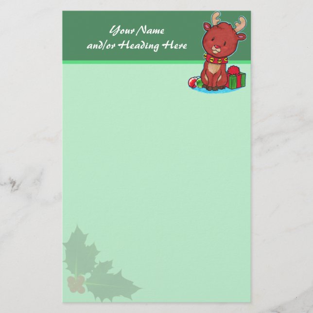Baby Reindeer Stationery (Front)