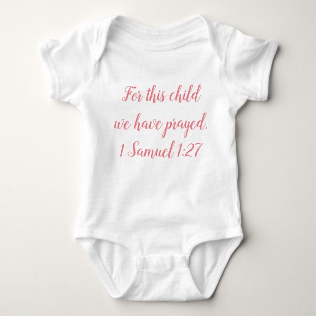 Baby Religious Faith Christian Bible  Baby Bodysui Bodysuit (Front)