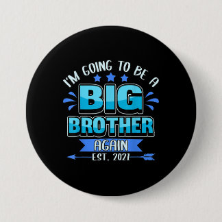 Baby Reveal I'm Going To Be A Big Brother 7.5 Cm Round Badge