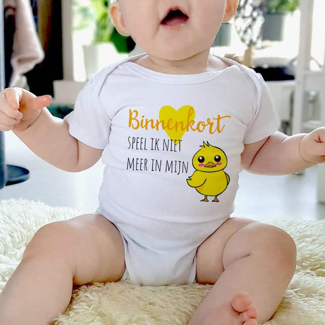 Baby reveal Niet meer in mijn eendje schattig Baby T-Shirt (Creator Uploaded)