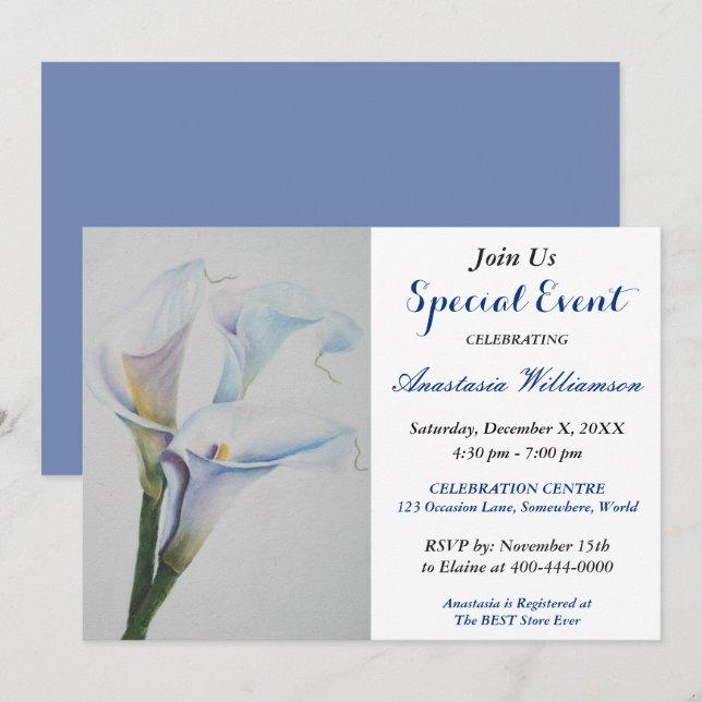 BABY REVEAL PARTY EVENT INVITE (Front/Back)