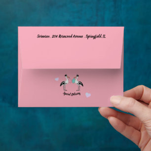 BABY Reveal Special Delivery Girl Pink Party Envelope