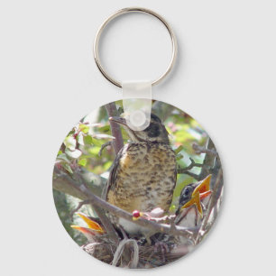 Baby Robins in the nest Keychain 2