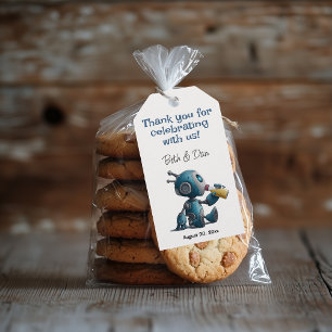 Baby Robot - Gearing up for Baby - Baby Shower Gift Tags