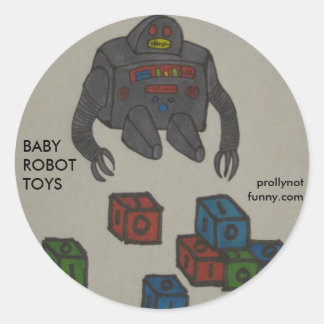 Baby Robot Toys Classic Round Sticker