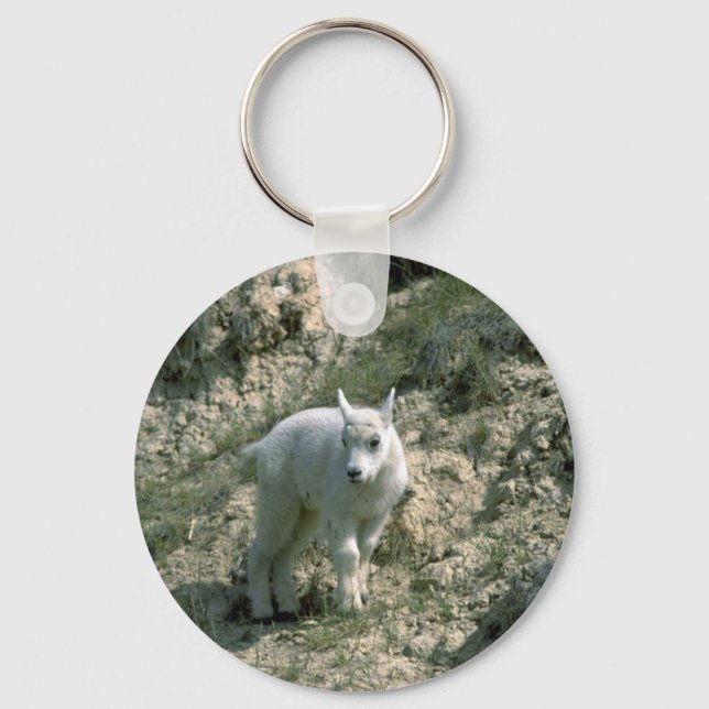 Baby Rocky Mountain Goat Key Ring (Front)