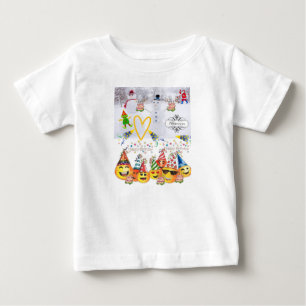 Baby Romper Merry Christmas Happy Birthday T-Shirt
