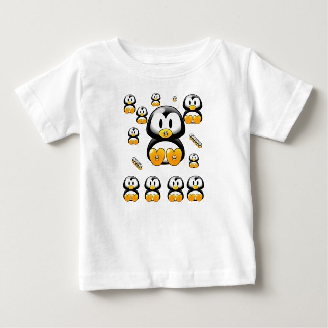 Baby Romper Penguin T-Shirt (Front)