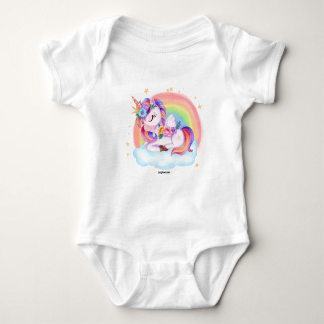 Baby romper unicorn baby bodysuit (Front)