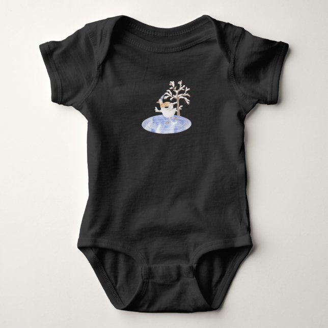 Baby Romper - Winter Scene Baby Bodysuit (Front)