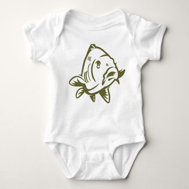Baby romper with carp bodysuit (Front)